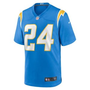 Mens Los Angeles Chargers AJ Finley Powder Team Game Jersey Blue