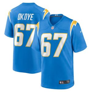 Mens Los Angeles Chargers CJ Okoye Team Game Jersey Powder Blue