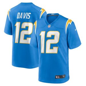 Mens Los Angeles Chargers Derius Davis Team Game Jersey Powder Blue