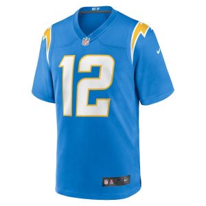 Mens Los Angeles Chargers Derius Davis Team Game Jersey Powder Blue