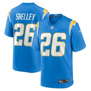 Mens Los Angeles Chargers Duke Shelley Team Game Jersey Powder Blue