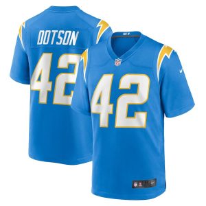 Mens Los Angeles Chargers Elijah Dotson Team Game Jersey Powder Blue