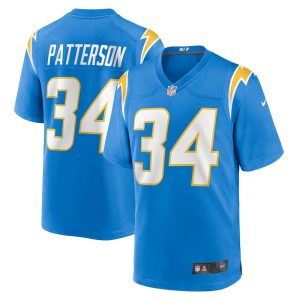 Mens Los Angeles Chargers Jaret Patterson Team Game Jersey Powder Blue