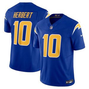 Mens Los Angeles Chargers Justin Herbert Jersey Vapor F.U.S.E. Limited Royal