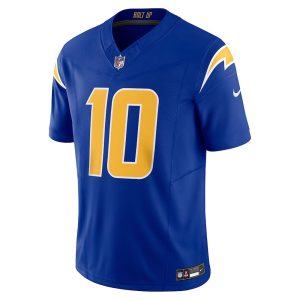 Mens Los Angeles Chargers Justin Herbert Jersey Vapor F.U.S.E. Limited Royal