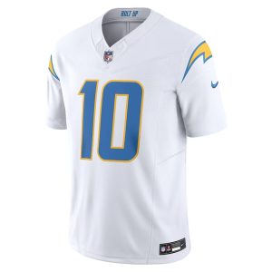 Mens Los Angeles Chargers Justin Herbert Vapor F.U.S.E. Limited Jersey White