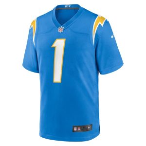 Mens Los Angeles Chargers Jersey Quentin Johnston 2023 Draft Player Powder Blue