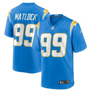 Mens Los Angeles Chargers Scott Matlock Team Game Jersey Powder Blue