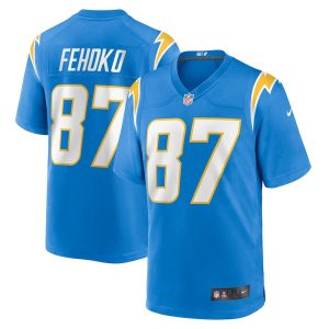 Mens Los Angeles Chargers Simi Fehoko Game Jersey Powder Blue