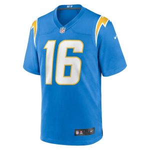 Mens Los Angeles Chargers Tyler Johnson Team Game Jersey Powder Blue