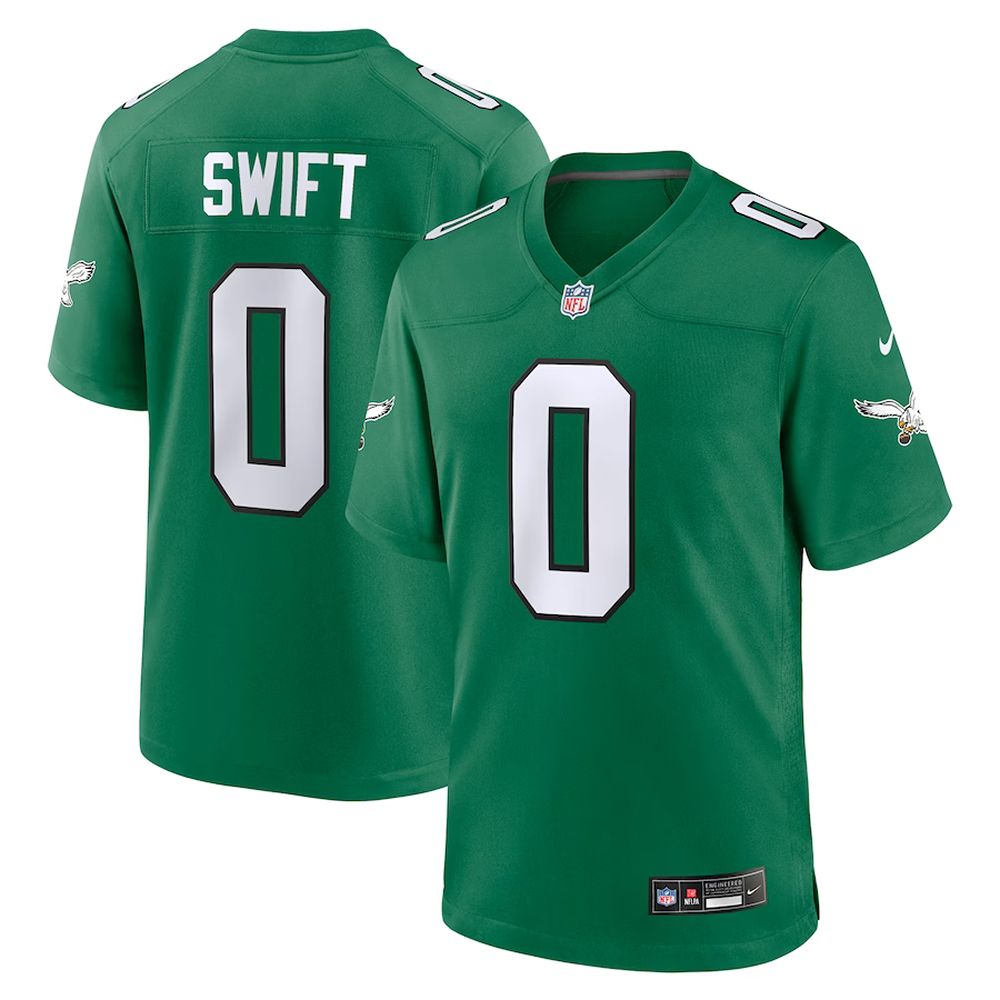 Mens Philadelphia Eagles D'Andre Swift Nike Kelly Alternate Game Jersey Green, Philadelphia Eagles Gifts
