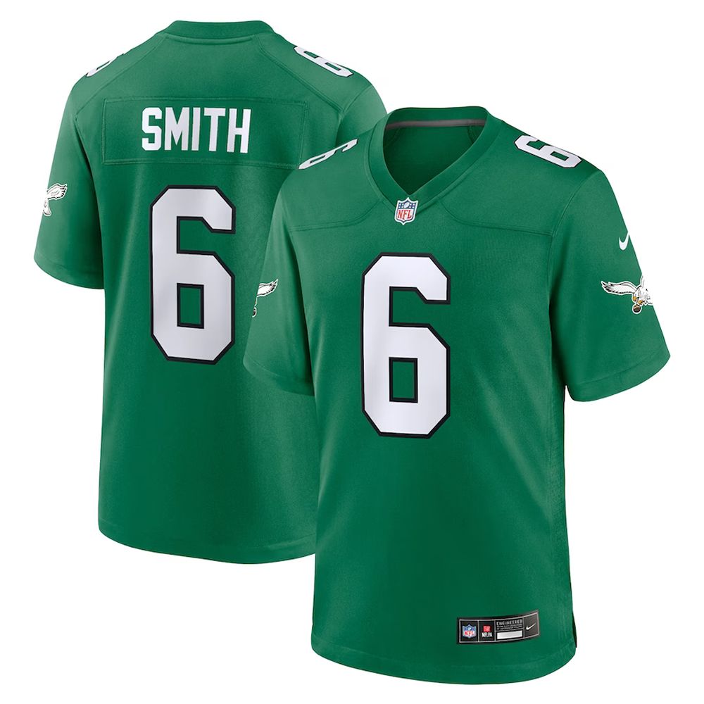 Mens Philadelphia Eagles DeVonta Smith Nike Kelly Alternate Game Player Jersey Green