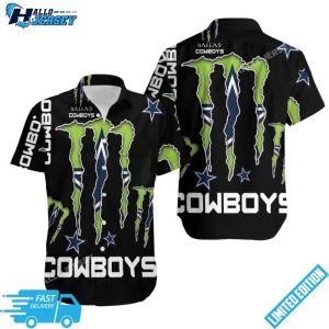 Monster Energy Dallas Cowboys Gift For Beach Trip Hawaiian Shirt