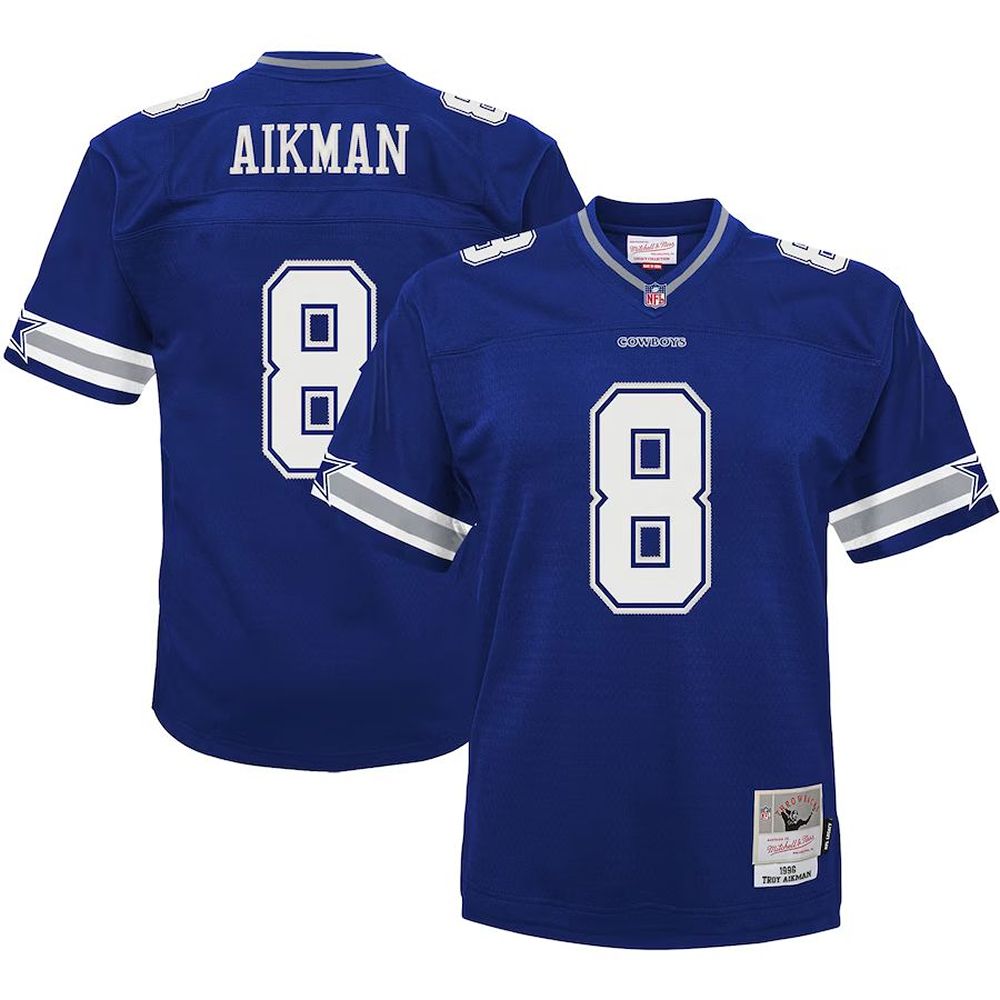 Youth Mitchell & Ness Troy Aikman White Dallas Cowboys Retired Player  Legacy Jersey