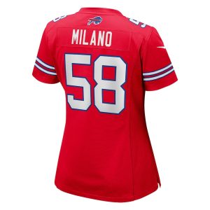 Womens Buffalo Bills Matt Milano Nike Red Alternate Game Jersey 3