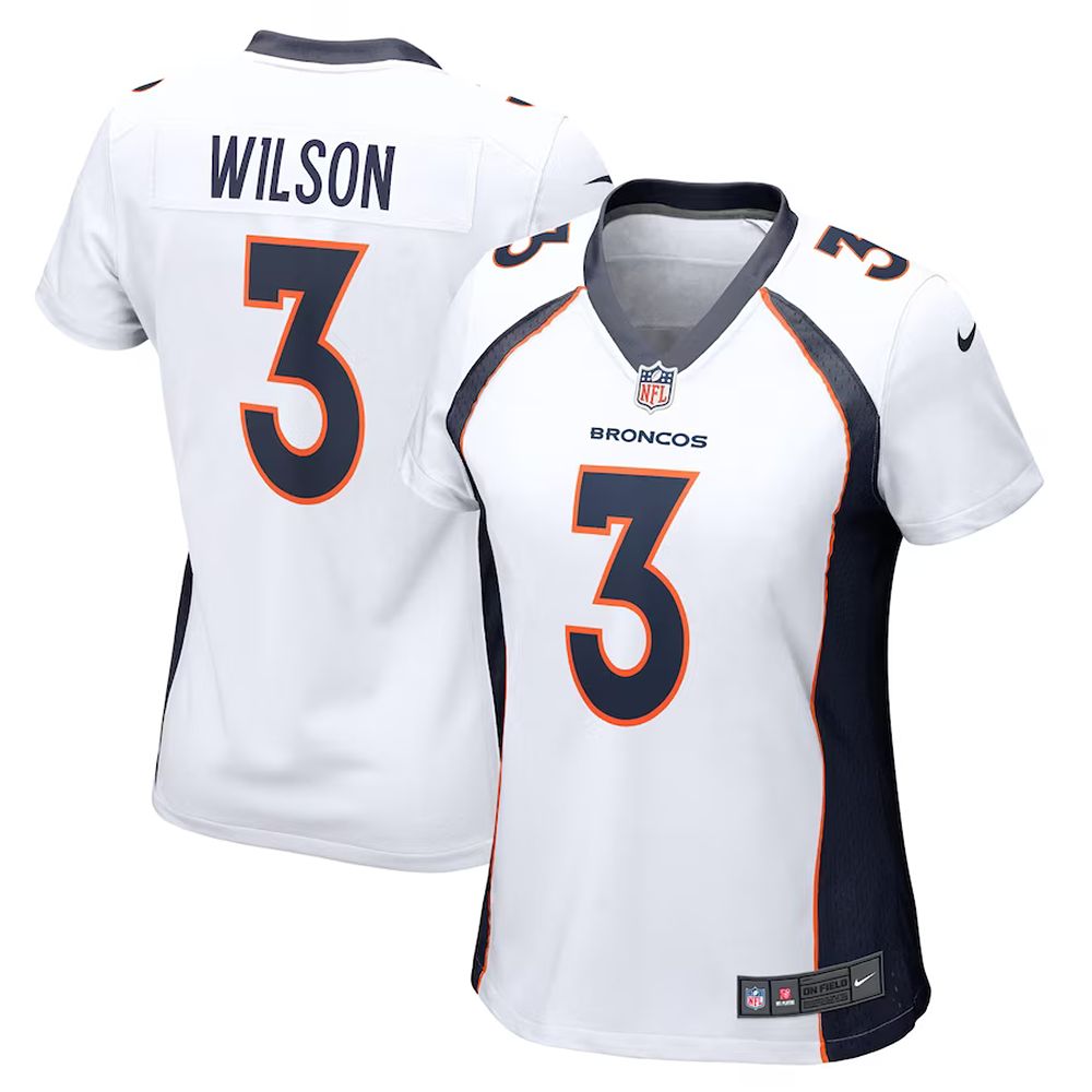 Womens Denver Broncos Russell Wilson Player Jersey White