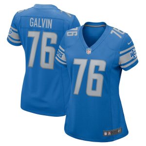 Womens Detroit Lions Connor Galvin Nike Blue Team Game Jersey 1