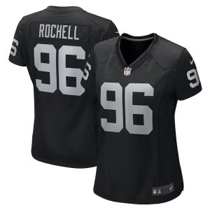 Womens Las Vegas Raiders Isaac Rochell Team Game Jersey Black