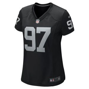 Womens Las Vegas Raiders Janarius Robinson Team Game Jersey Black