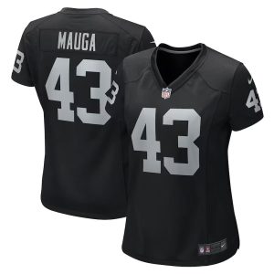 Womens Las Vegas Raiders Kanai Mauga Team Game Jersey Black