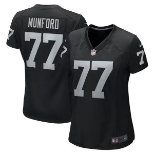 Womens Las Vegas Raiders Thayer Munford Jr. Team Game Jersey Black