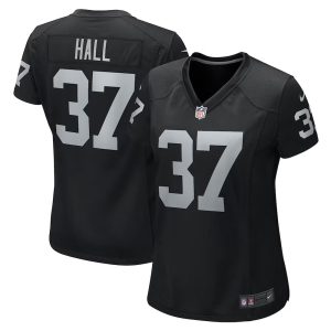 Womens Las Vegas Raiders Tyler Hall Team Game Jersey Black