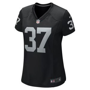 Womens Las Vegas Raiders Tyler Hall Team Game Jersey Black