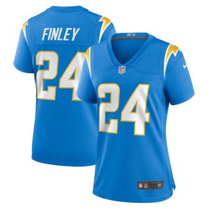 Womens Los Angeles Chargers AJ Finley Team Game Jersey Powder Blue