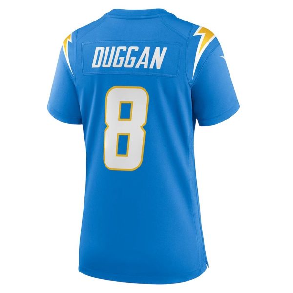 Womens Los Angeles Chargers Max Duggan Team Game Jersey Powder Blue