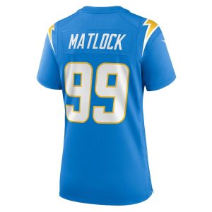 Womens Los Angeles Chargers Scott Matlock Nike Team Game Jersey Powder Blue 3