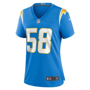 Womens Los Angeles Chargers Tae Crowder Team Game Jersey Powder Blue