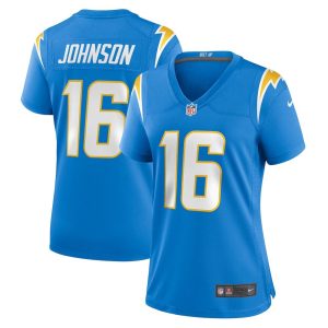 Womens Los Angeles Chargers Tyler Johnson Team Game Jersey Powder Blue