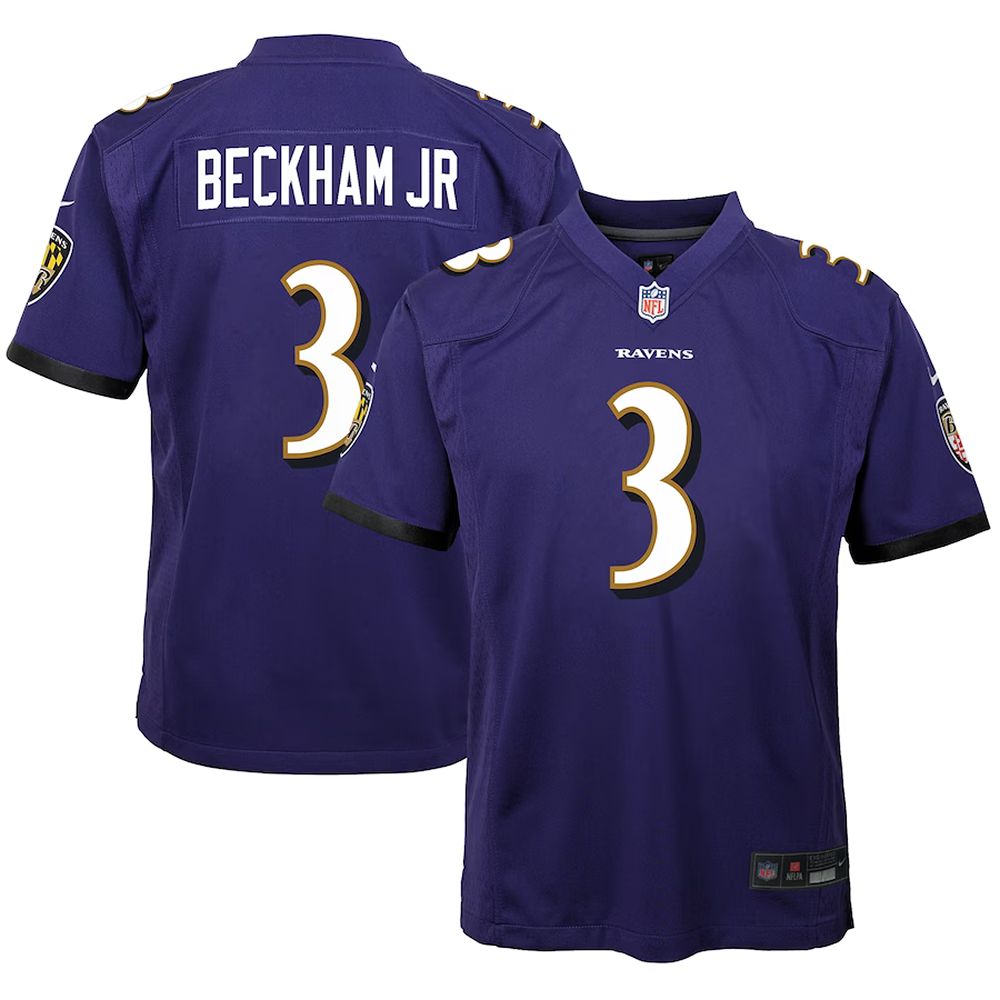 Youth Baltimore Ravens Odell Beckham Jr. Nike Game Jersey Purple, Baltimore Ravens uniforms