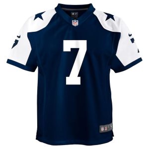 Trevon Diggs Dallas Cowboys Youth Navy Name & Number Logo T-Shirt 