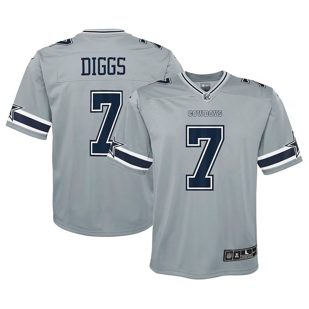 Trevon Diggs Dallas Cowboys Youth Navy Name & Number Logo T-Shirt 