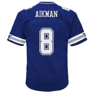 Youth Mitchell & Ness Troy Aikman Navy Dallas Cowboys Retired Player Legacy  Jersey