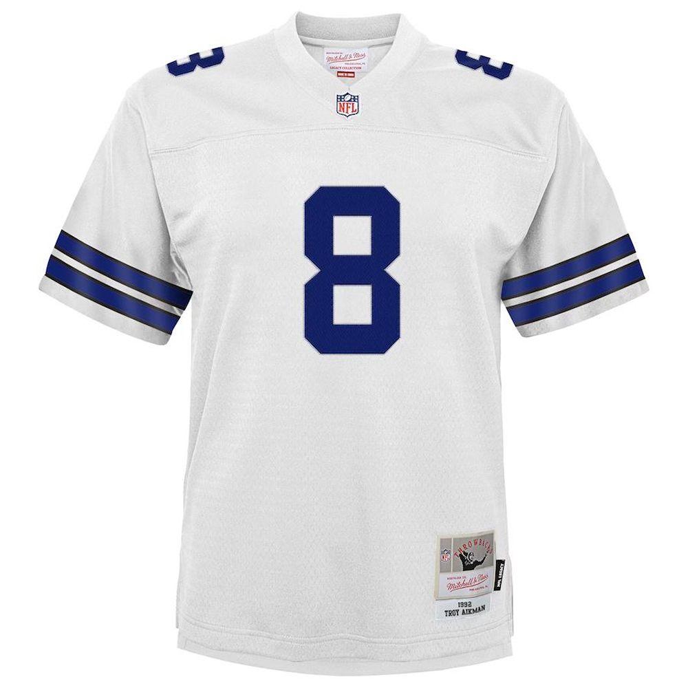 Youth Mitchell & Ness Troy Aikman White Dallas Cowboys Retired