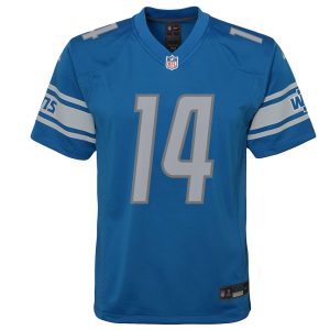 Youth Detroit Lions Amon Ra St Brown Nike Blue Game Jersey 3