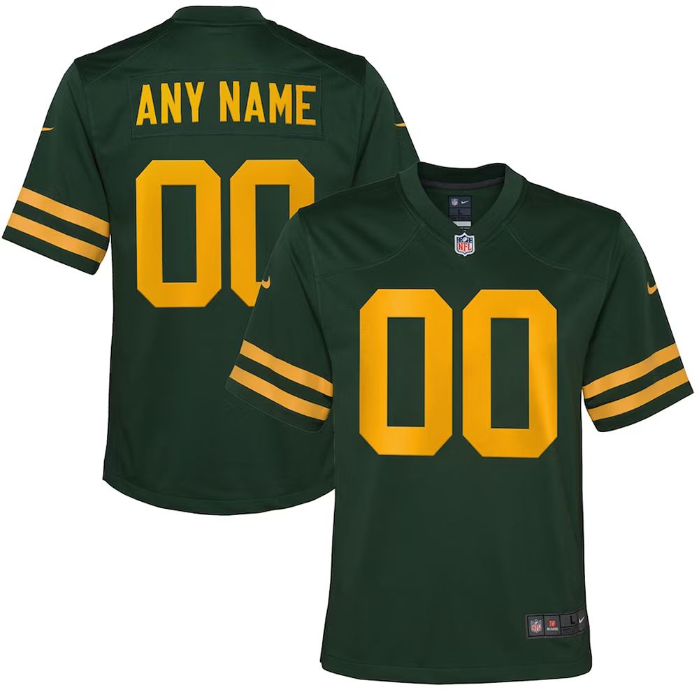 Men's Green Bay Packers Nike Navy Blue Elite Custom Alternate Jersey