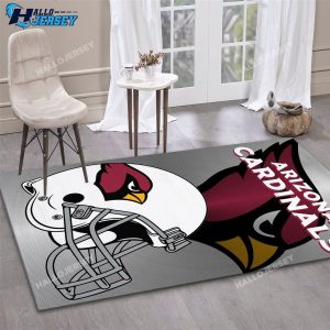 Arizona Cardinals Metallic Football Team Area Rug