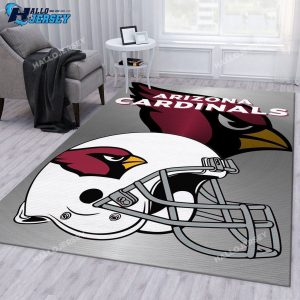 Arizona Cardinals Metallic Football Team Area Rug