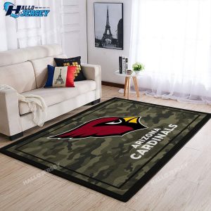 Arizona Cardinals Team Logo Camo Style Rug