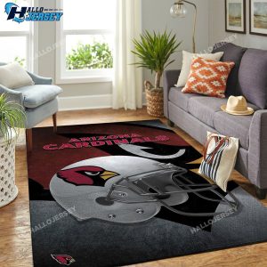 Arizona Cardinals Team Logo Helmet Style Area Rug