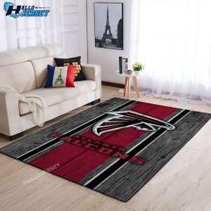 Atlanta Falcons Team Logo Wooden Style Nice Gift Area Rug