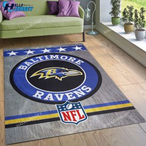 Baltimore Ravens Area Bedroom Christmas Gift Rug