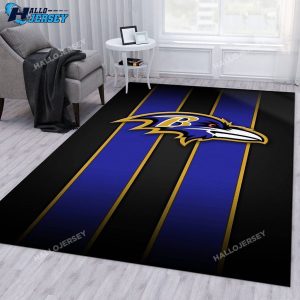 Baltimore Ravens Area Bedroom Home US Decor Rug