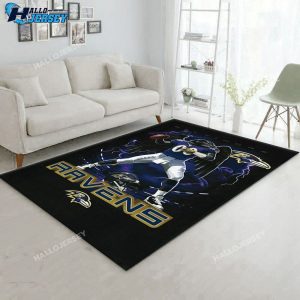 Baltimore Ravens Area Football Floor Decor Rug