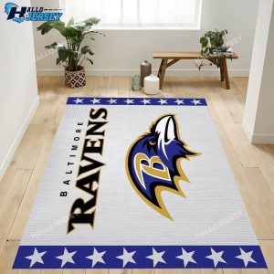 Baltimore Ravens Banner Team Logo Bedroom Rug