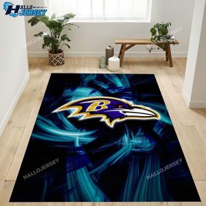 Baltimore Ravens Team Logo Bedroom Rug