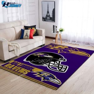 Baltimore Ravens Team Logo Helmet Nice Gift Rug